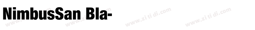 NimbusSan Bla字体转换